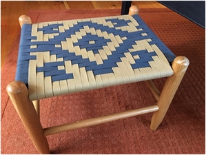 Woven Stool - Sante Fe Five Pattern - Meredith